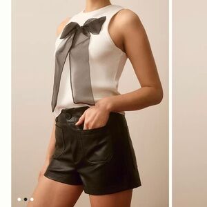 NWT, The Colette Faux Leather Shorts by Maeve, size 28